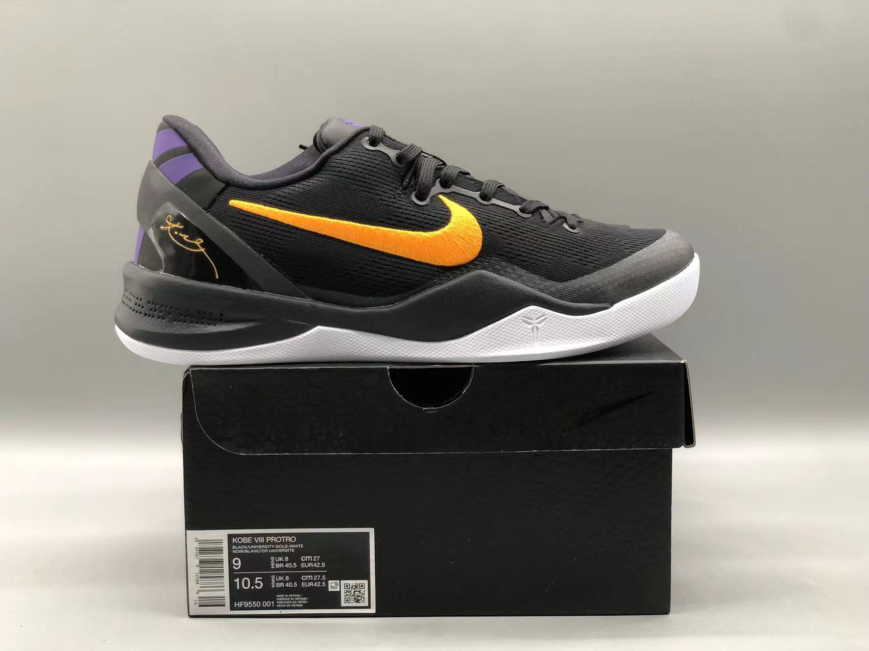 Nike Kobe 8 Protro Hollywood Night HF9550-001 Size：40-48.5