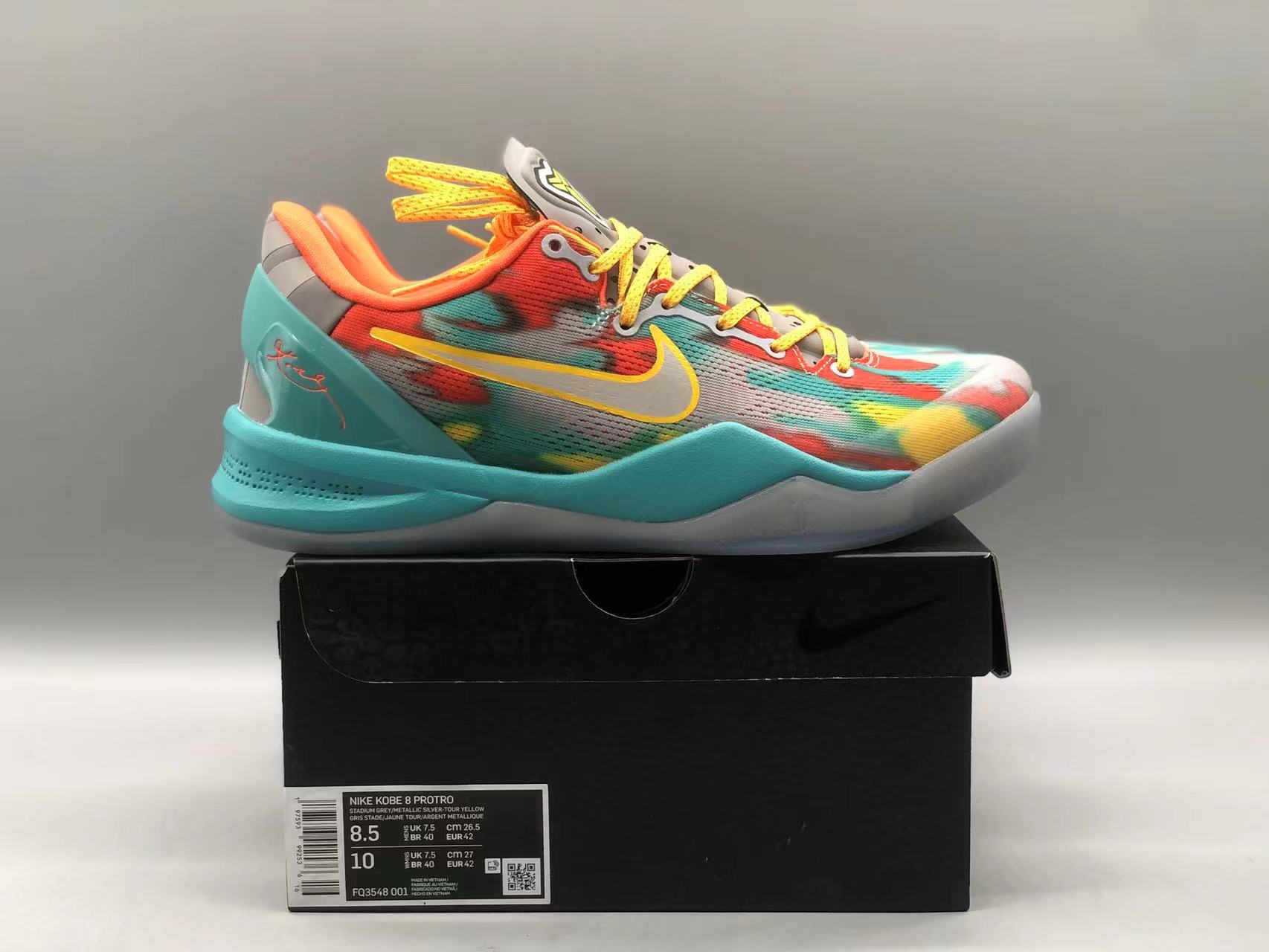 Nike Kobe 8 Protro Venice Beach FQ3548-001 Size 40-48.5