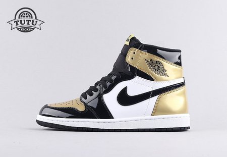 Jordan 1 Retro High NRG Patent Gold Toe 861428-007 Size 40-47.5