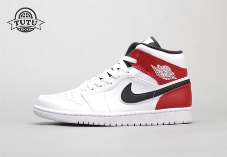 Air Jordan 1 Mid White Black Gym Red 36-46