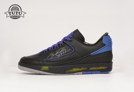 OFF-WHITE x Air Jordan 2 Black Varsity Royal SIZE: 40-47.5