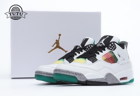 Nike Air Jordan 4 Retro Lucid Green Rasta SP36-46