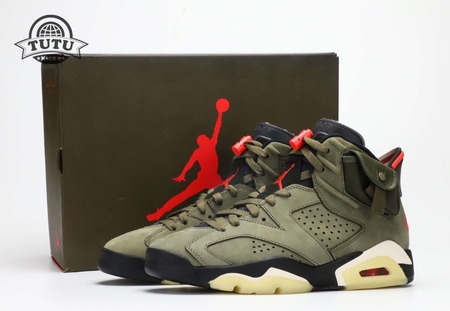 Travis Scott X Air Jordan 6 Medium Olive TS Couple 40-47.5