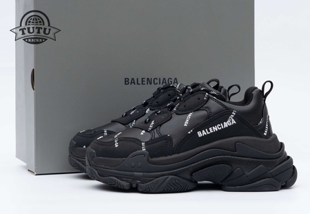 Balenciaga Triple S Allover Logo Black SIZE: 35-45