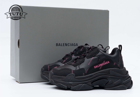 Balenciaga Triple S Allover Logo Black Pink (W) SIZE: 35-45