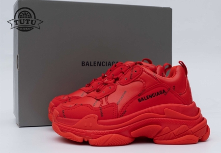 Balenciaga Triple S Allover Logo Red 35-45