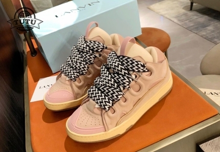 Lanvin women men pink best sale sneakers, Size: 35-45