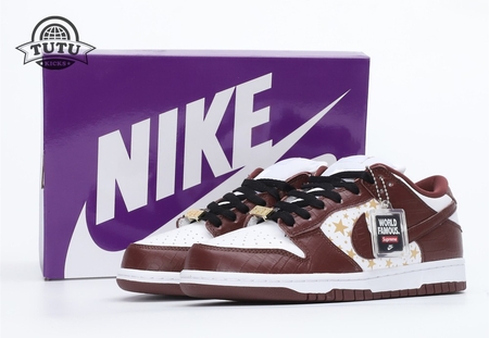 Nike SB Dunk Low Supreme Stars Barkroot Brown 36-47.5