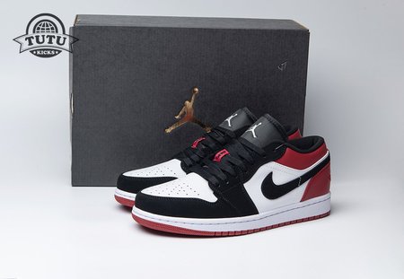 Jordan 1 Low Black Toe 553558-116 Size 36-47.5